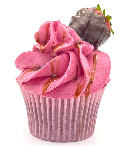 Chocolate Dipped Strawberry Cupcake